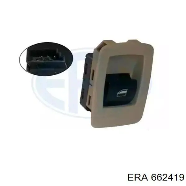 Кнопка включения мотора стеклоподъемника задняя правая ERA 662419