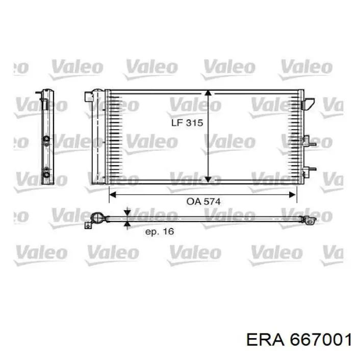 Конденсатор кондиционера ERA 667001 цена, от 73.44 USD