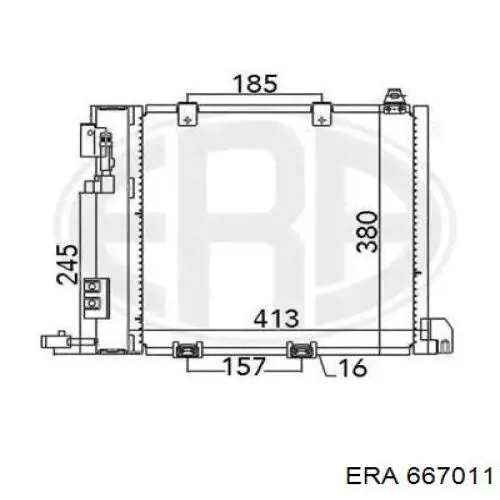 Конденсатор кондиционера ERA 667011 цена, от 80.59 USD