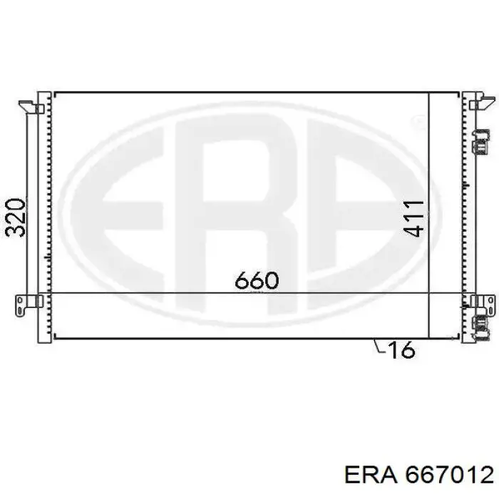 667012 ERA radiador de aparelho de ar condicionado