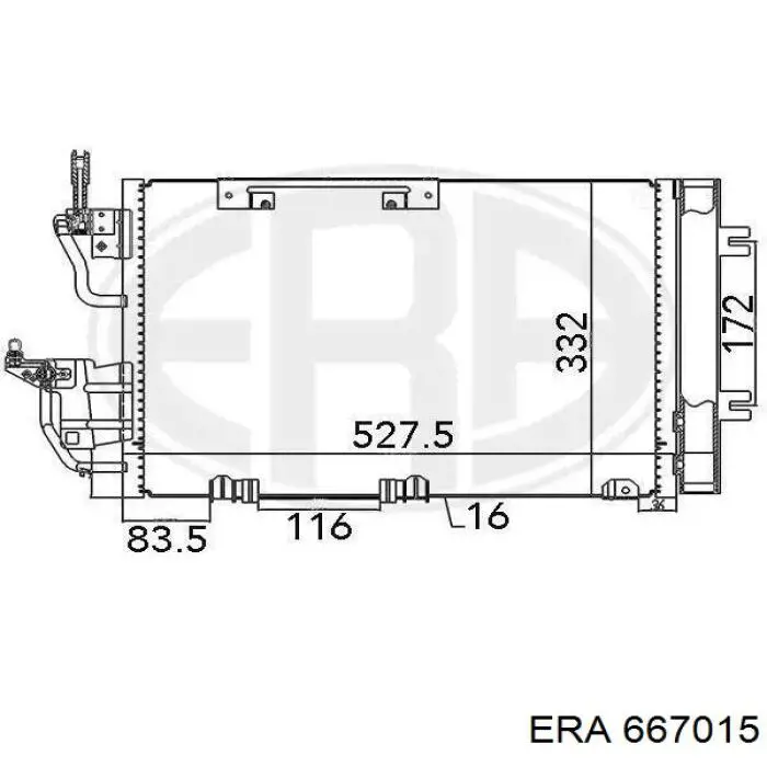 Конденсатор кондиционера ERA 667015 цена, от 93.18 USD
