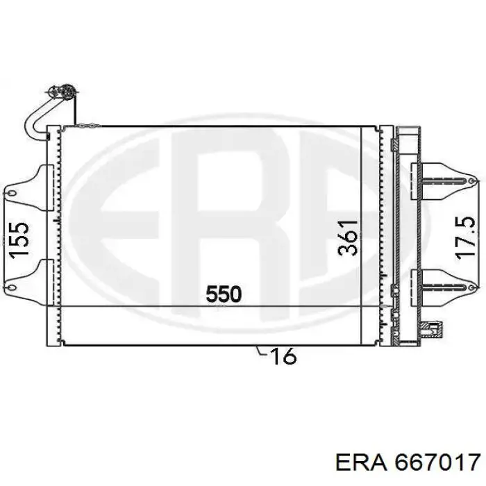 Радиатор кондиционера 667017 ERA