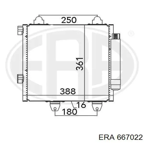 667022 ERA radiador de aparelho de ar condicionado