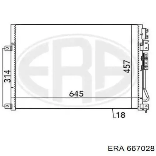 Конденсатор кондиционера ERA 667028 цена, от 107.82 USD