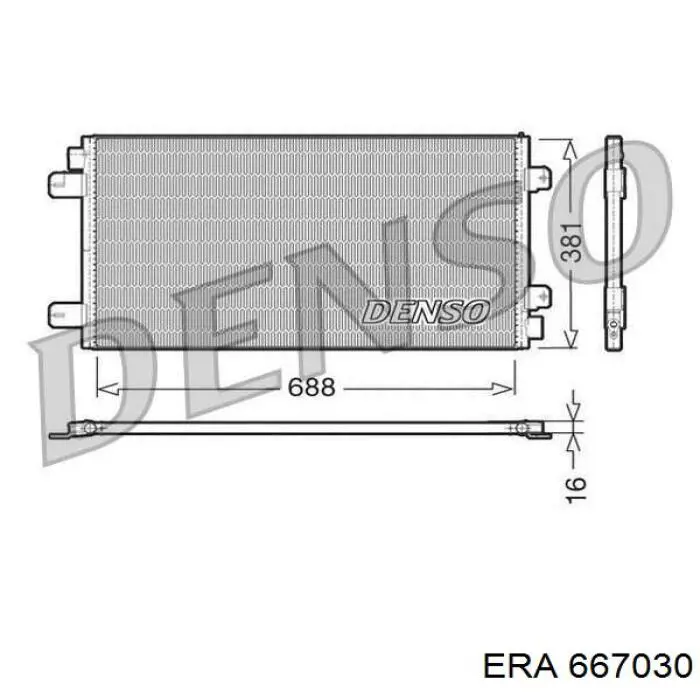 Конденсатор кондиционера ERA 667030 цена, от 73.96 USD