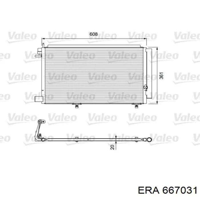 Condensador aire acondicionado 667031 ERA