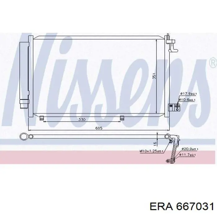 667031 ERA radiador de aparelho de ar condicionado