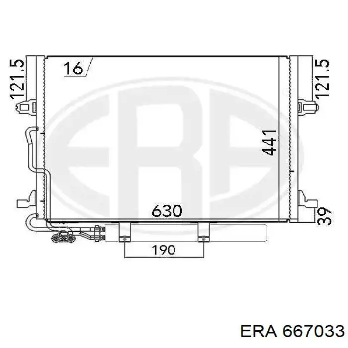 Радиатор кондиционера 667033 ERA
