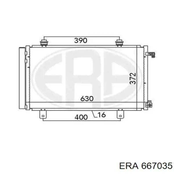 Радиатор кондиционера 667035 ERA
