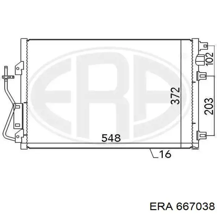 Радиатор охлаждения кондиционера ERA 667038