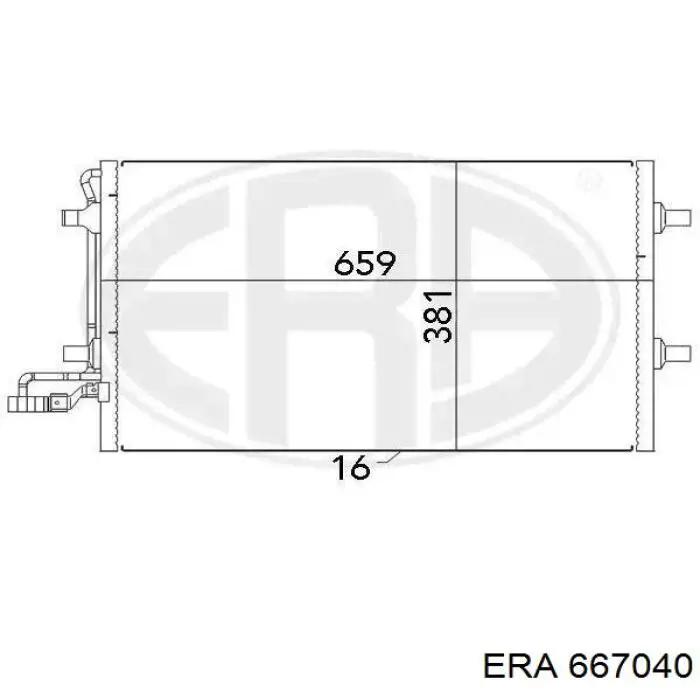 667040 ERA радиатор кондиционера