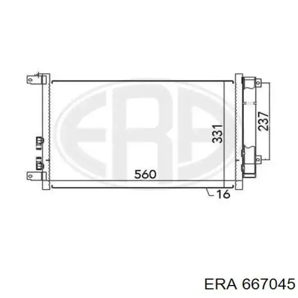 667045 ERA радиатор кондиционера