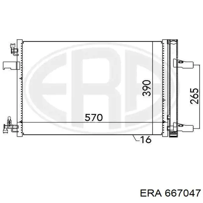 667047 ERA радиатор кондиционера