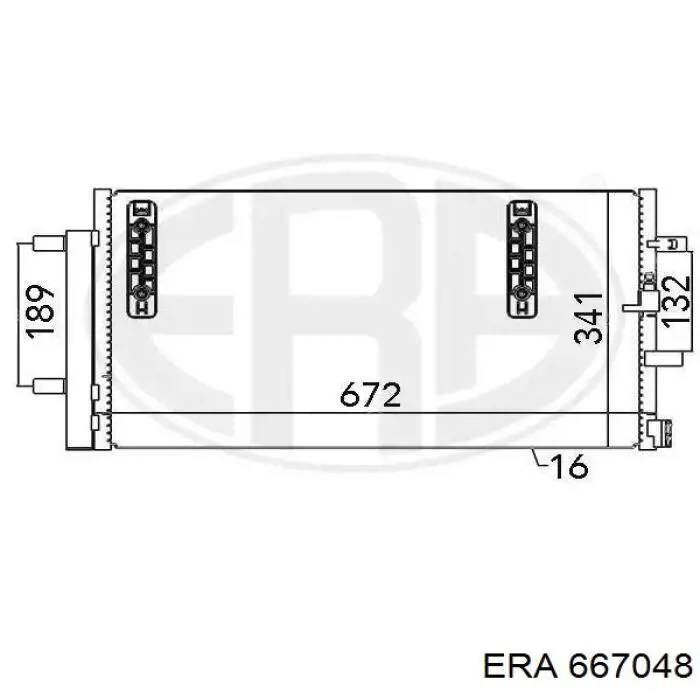 Радиатор кондиционера 667048 ERA