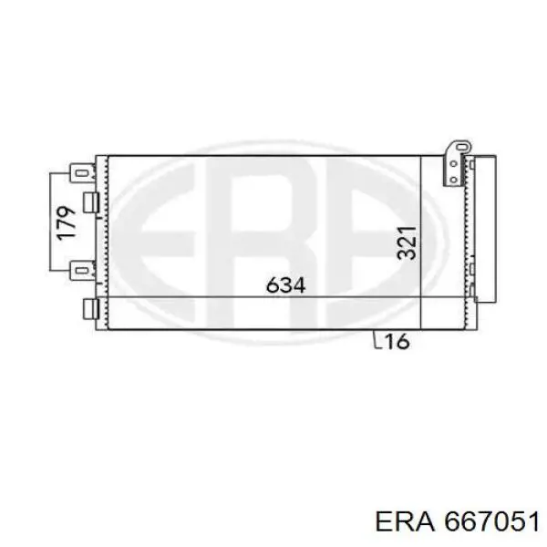 667051 ERA радиатор кондиционера