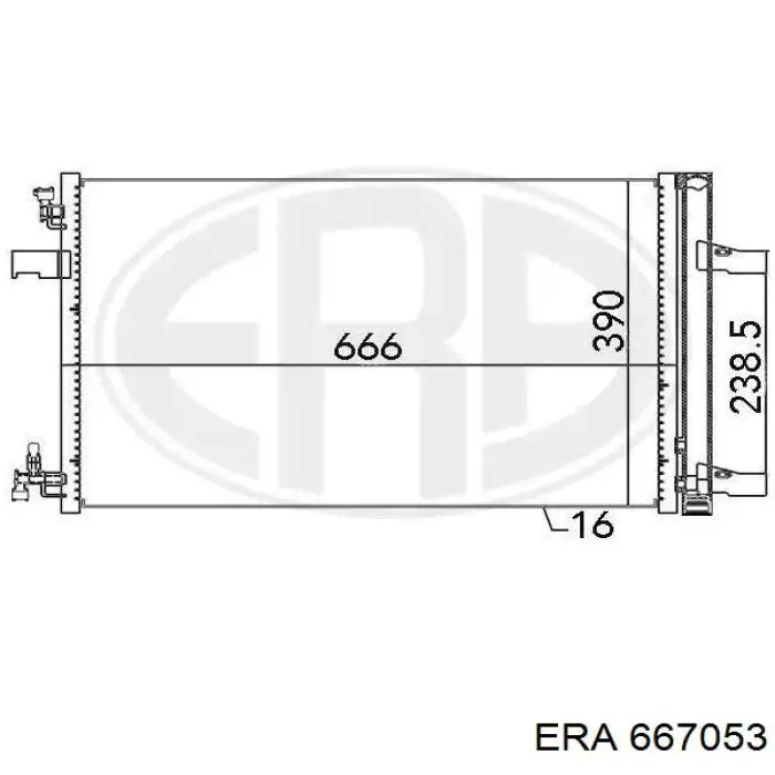 667053 ERA радиатор кондиционера
