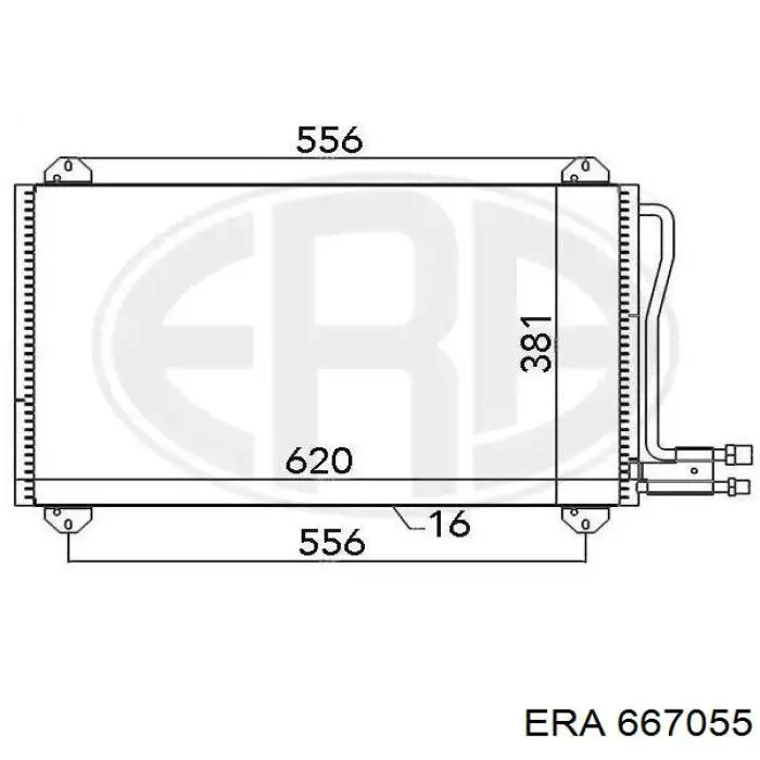 667055 ERA радиатор кондиционера