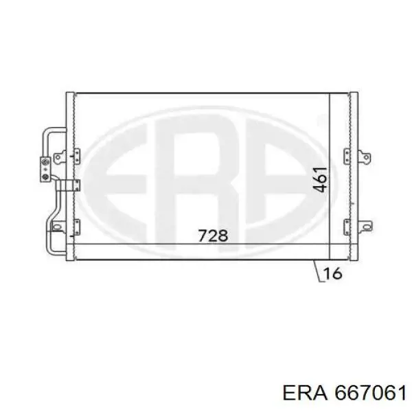 Радиатор кондиционера 667061 ERA