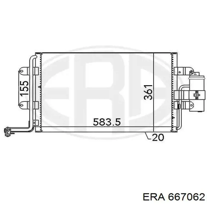 Радиатор кондиционера 667062 ERA