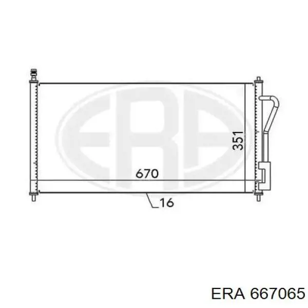 Радиатор кондиционера 667065 ERA