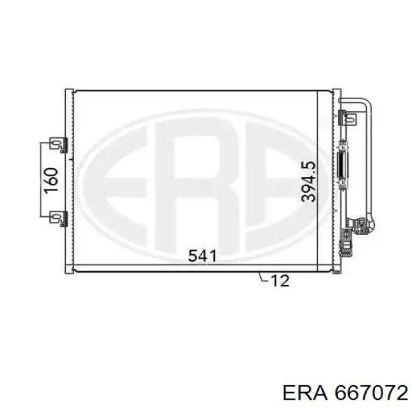 Радиатор кондиционера 667072 ERA