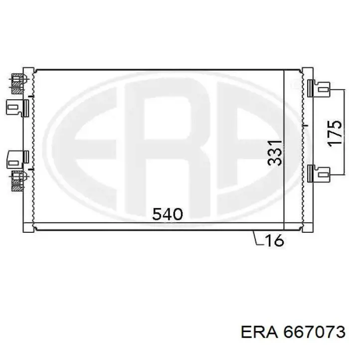 667073 ERA radiador de aparelho de ar condicionado