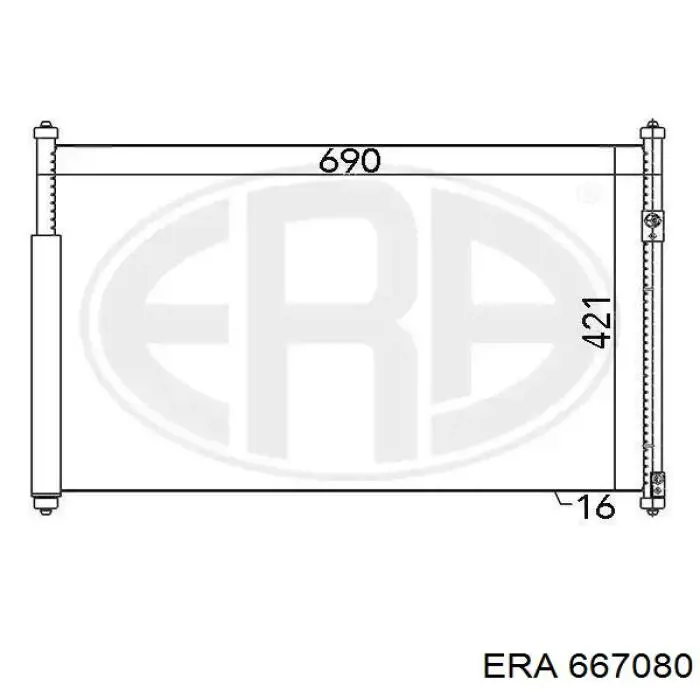 Радиатор кондиционера 667080 ERA