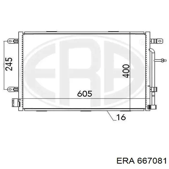 Радиатор кондиционера 667081 ERA