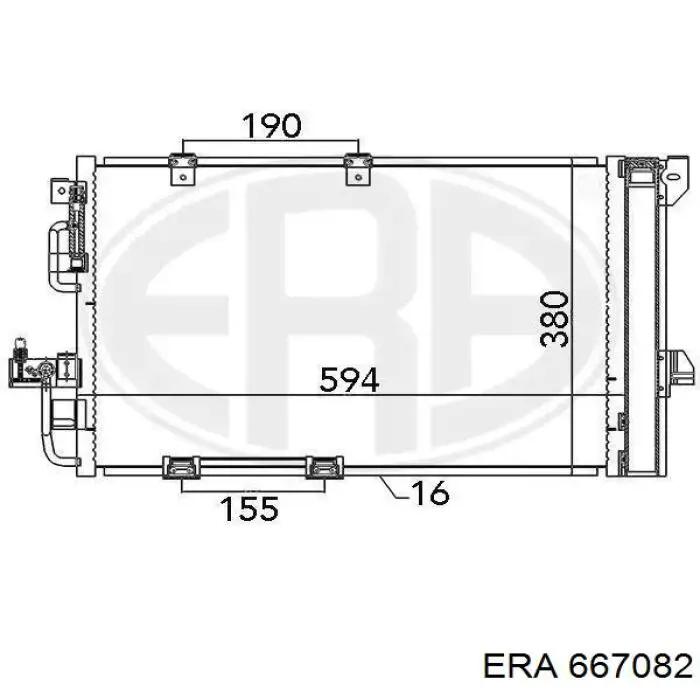 Радиатор кондиционера 667082 ERA