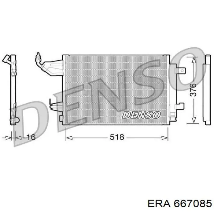 667085 ERA radiador de aparelho de ar condicionado