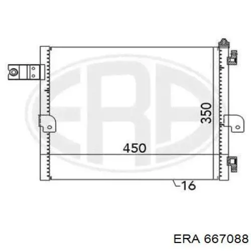 Радиатор кондиционера 667088 ERA