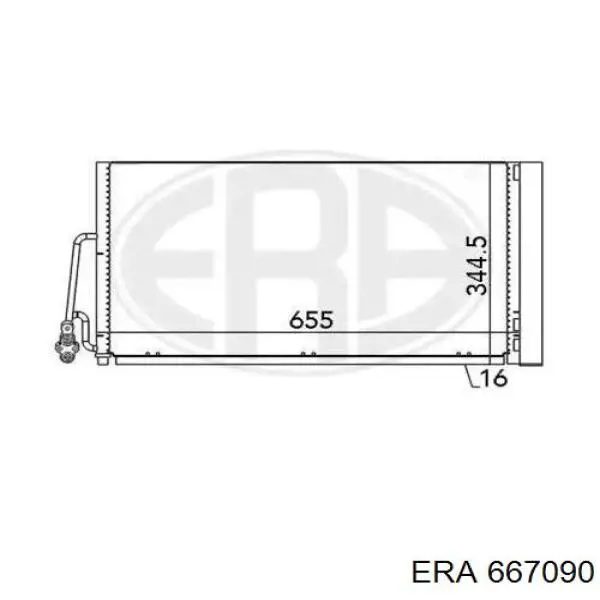 Радиатор кондиционера 667090 ERA