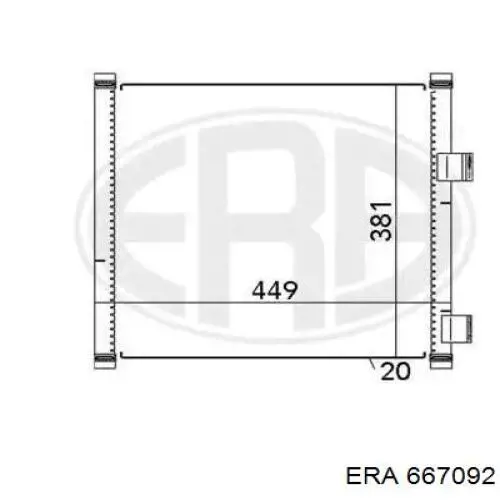 667092 ERA радиатор кондиционера