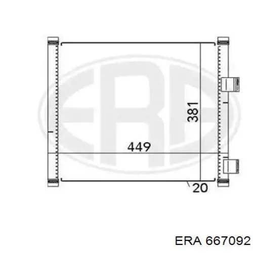 Радиатор кондиционера 667092 ERA
