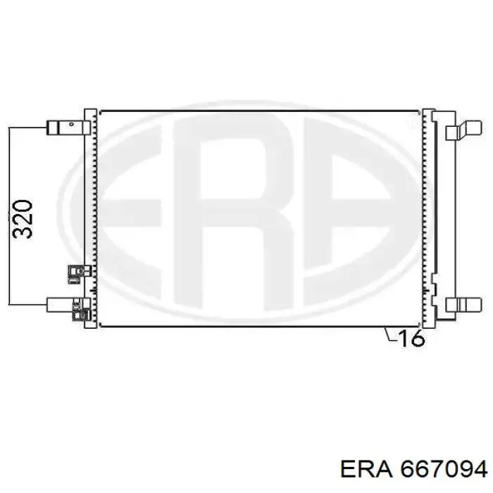 Радиатор кондиционера 667094 ERA