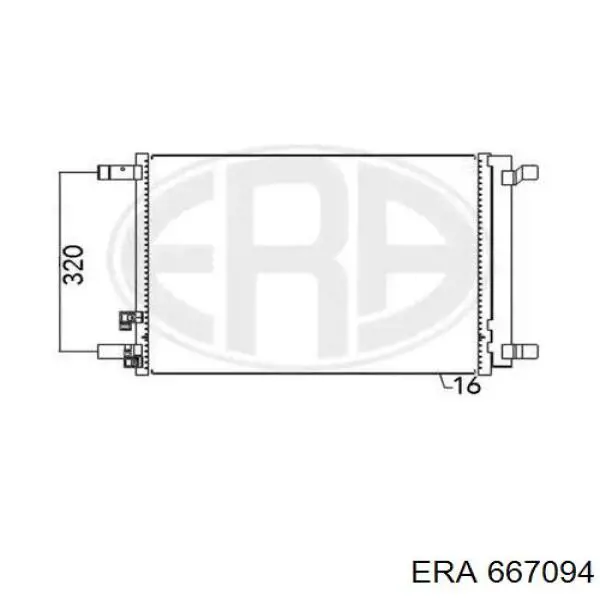 Конденсатор кондиционера ERA 667094 цена, от 89.64 USD