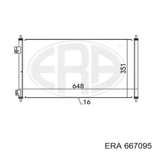 Радиатор кондиционера 667095 ERA