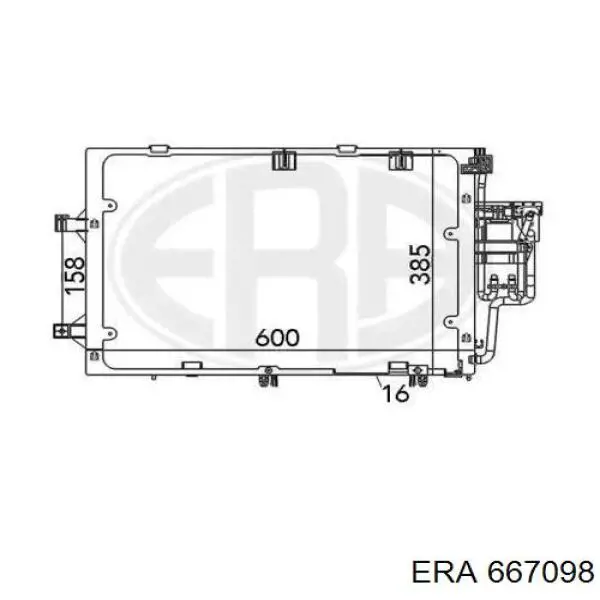 Радиатор кондиционера 667098 ERA