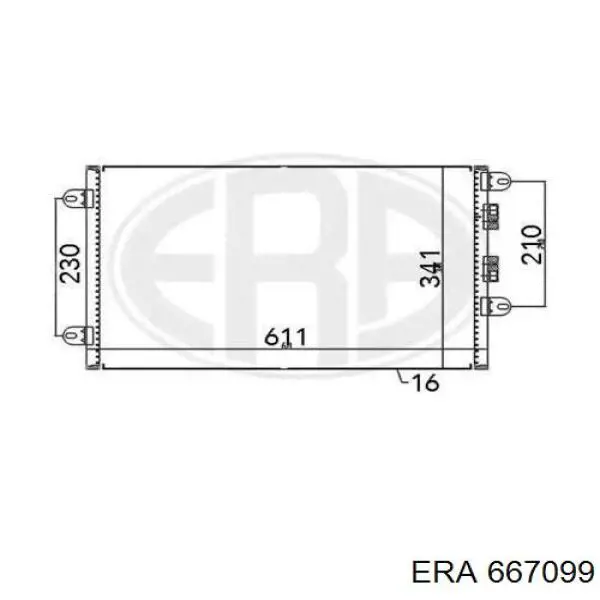 Радиатор кондиционера 667099 ERA