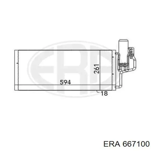 667100 ERA radiador de aparelho de ar condicionado