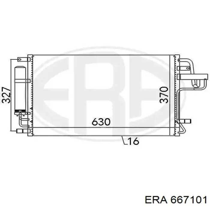 Радиатор кондиционера 667101 ERA