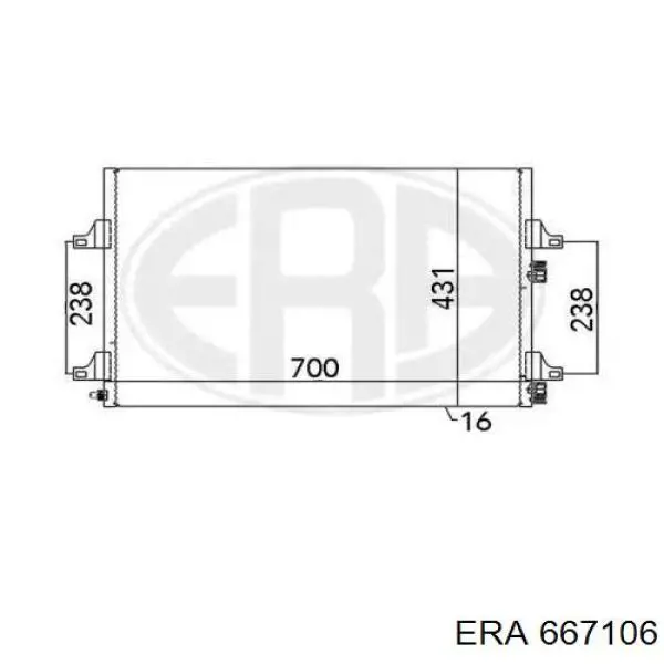 667106 ERA radiador de aparelho de ar condicionado