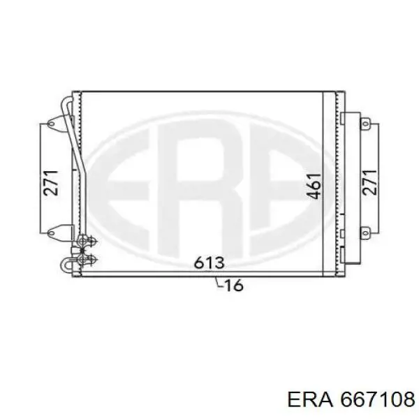 Конденсатор кондиционера ERA 667108 цена, от 93.95 USD