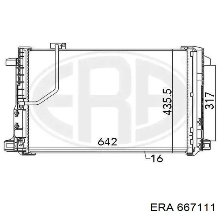 Радиатор кондиционера 667111 ERA