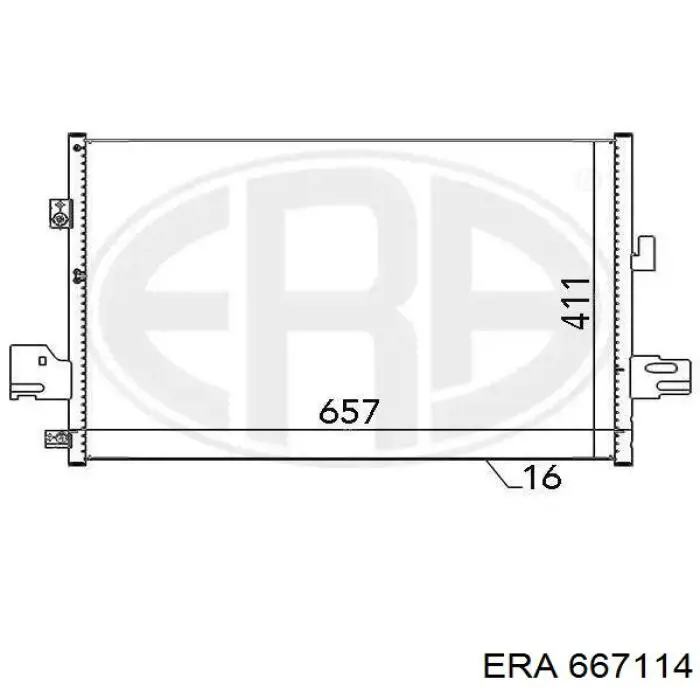 Радиатор кондиционера 667114 ERA