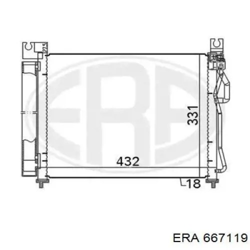 Радиатор кондиционера 667119 ERA