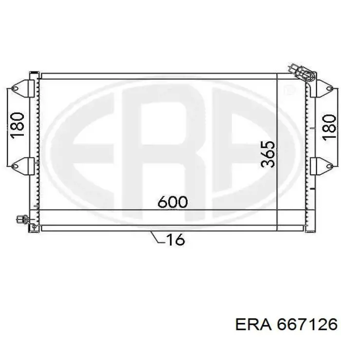 Радиатор кондиционера 667126 ERA