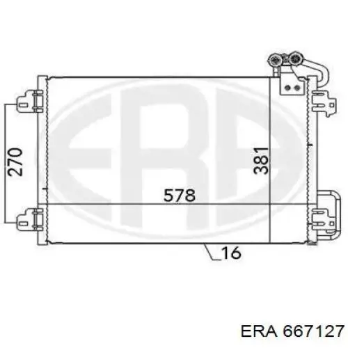 Радиатор охлаждения кондиционера ERA 667127