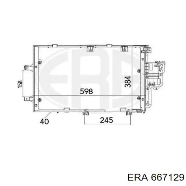 Радиатор кондиционера 667129 ERA