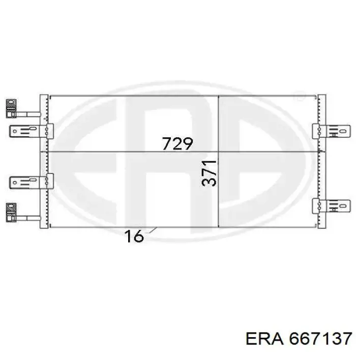 Радиатор кондиционера 667137 ERA